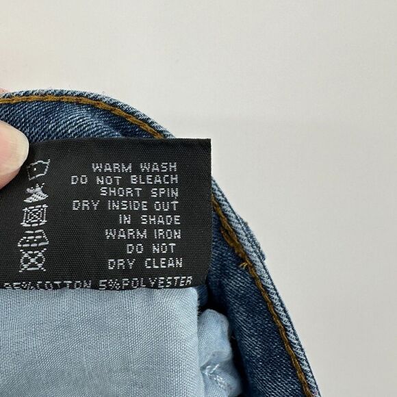 Alsharifa Blue Denim Maxi Skirt‎ Size 18 Patchwork Stretch Pockets Modest Long - Picture 8 of 9